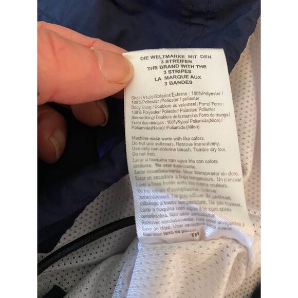 Adidas Notre Dame Windbreaker Jacket Navy Blue Quarter Zip Size XL - Picture 5 of 11